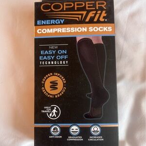 Mens S/M Energy Compression Socks - Black